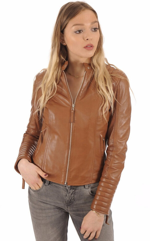 Reinvent Your Style With Women’s Light Brown Lambskin Leather Jacket: Embrace A New Fashion Experience