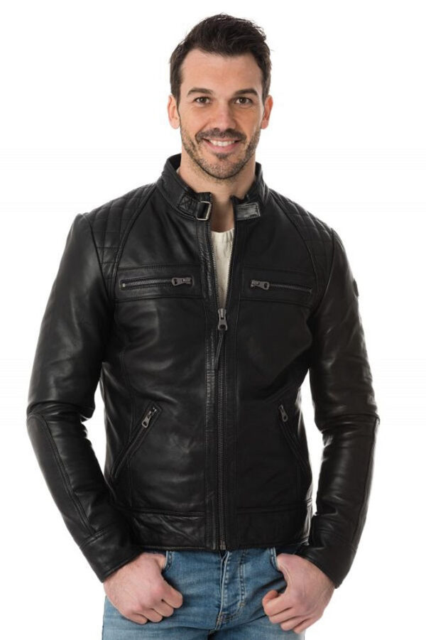 Leather Jacket For Men Adventure Awaits: Distinctive Lambskin Biker Jacket For Men