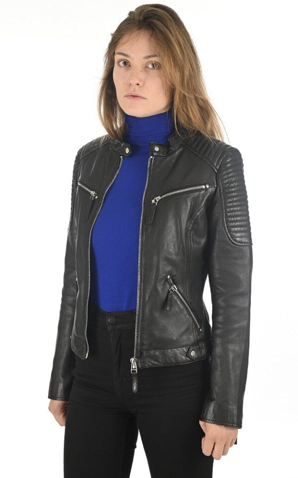 Leather Jacket For Women Roam In Style: Women’s Premium Black Lambskin Leather Jacket