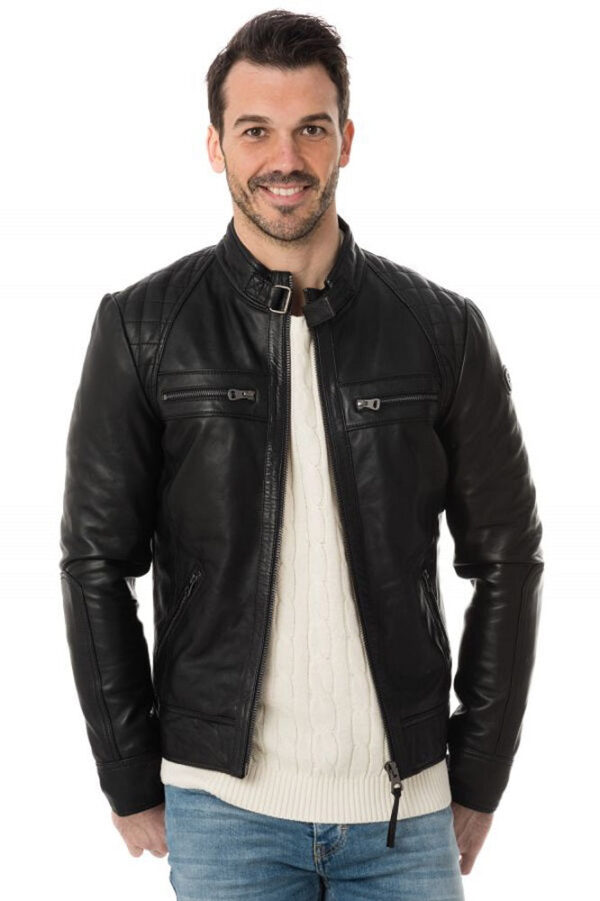 Leather Jacket For Men Adventure Awaits: Distinctive Lambskin Biker Jacket For Men - Image 2