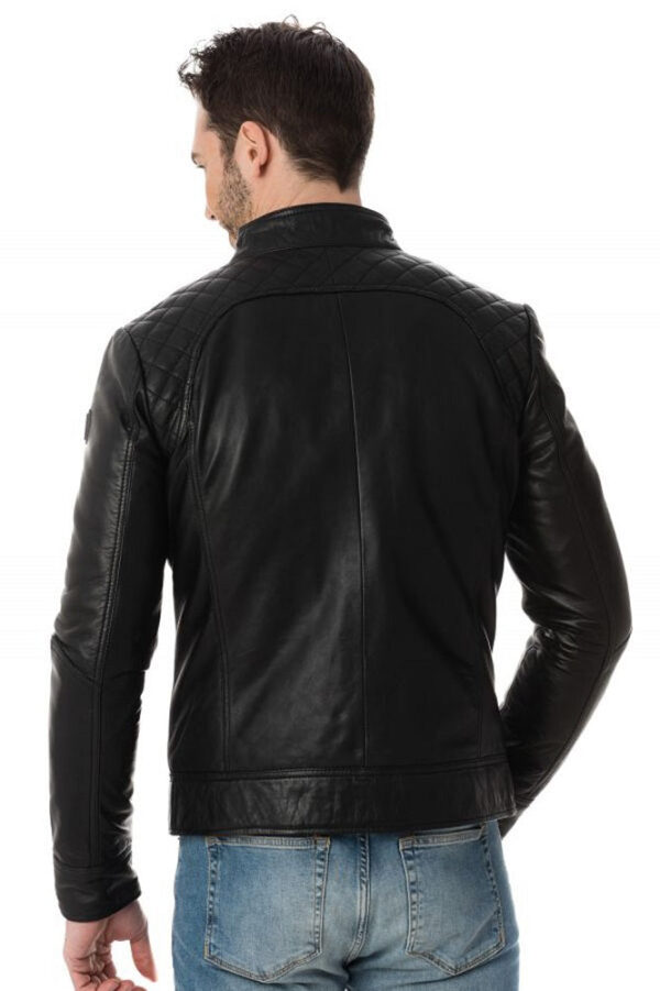 Leather Jacket For Men Adventure Awaits: Distinctive Lambskin Biker Jacket For Men - Image 3