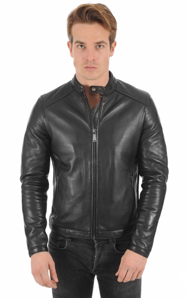 Leather Jacket For Men Crafted For Exploration: Men’s Real Lambskin Biker Jacket - Image 3
