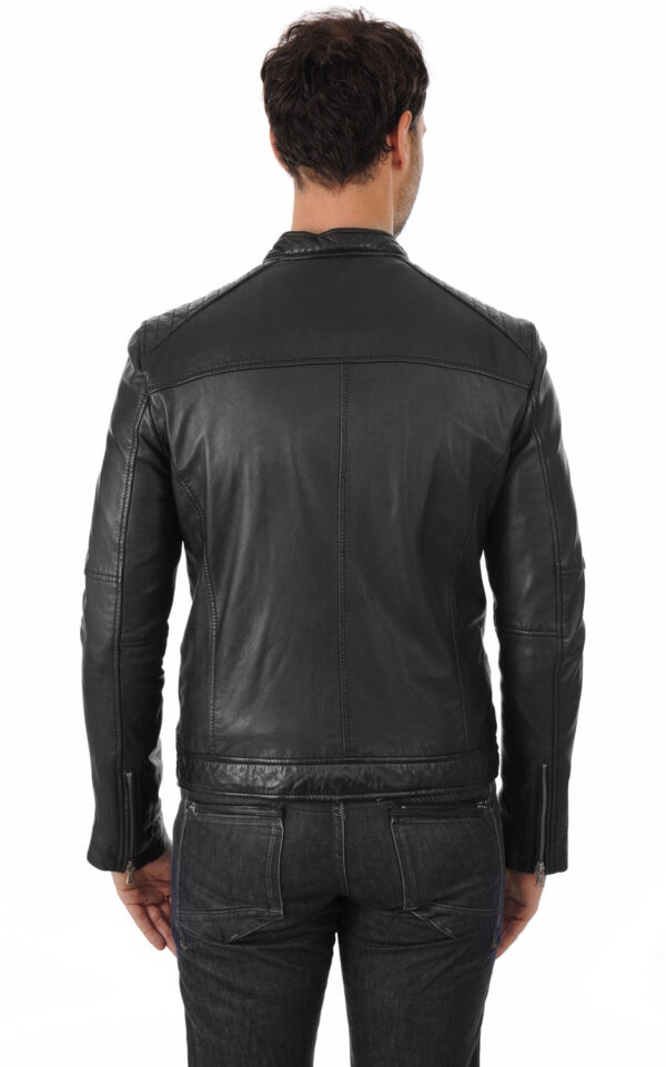 Leather Jacket For Men Effortless Cool Lambskin Motorcycle Jacket - Image 2