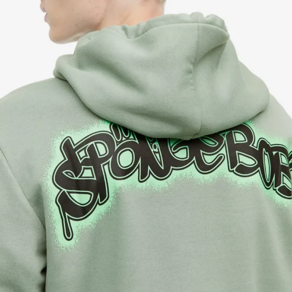 Mens Green Spongebob Slim Fit Hoodie - Image 5