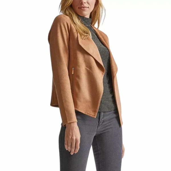 Amanda Brown Suede Leather Jacket - Image 3