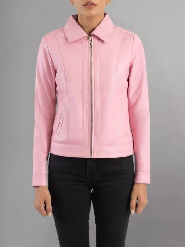 Womens Leather Moto Jacket - Image 20