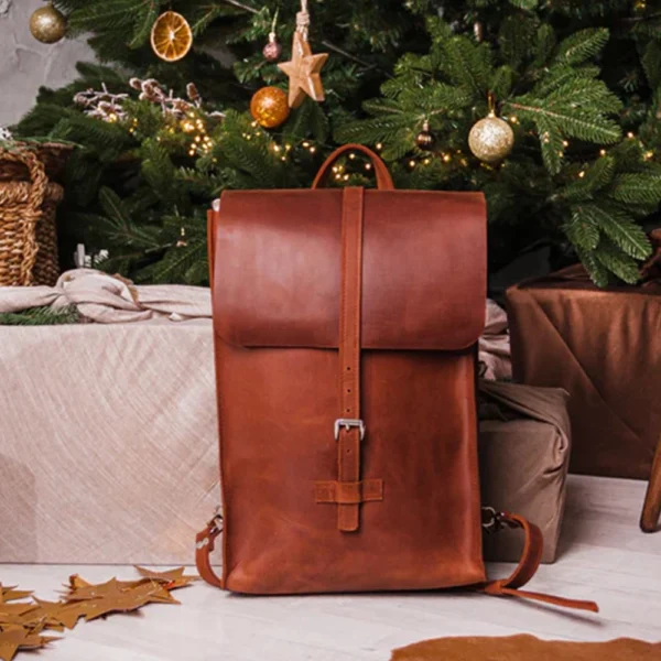 Women Stylish Brown Leather Backpack