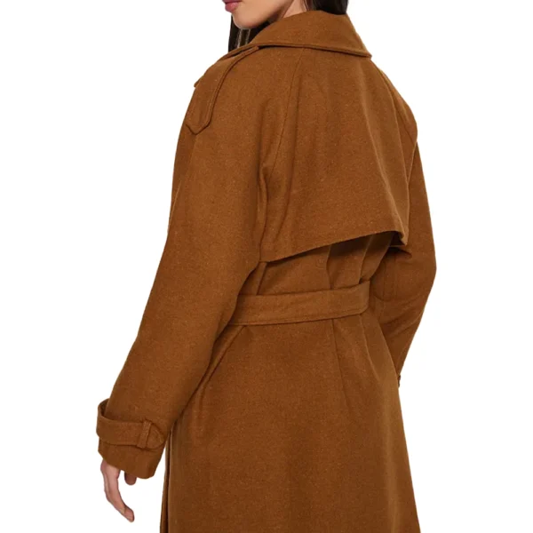Eleanor Brown Double Breasted Wool Coat - Image 5