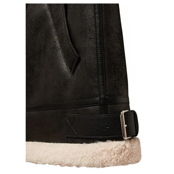 Ballie Black Shearlng Leather Vest - Image 5