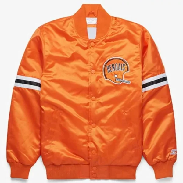 Orange Satin Bengals Starter Jacket