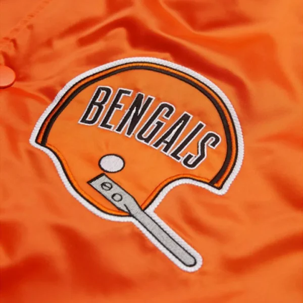 Orange Satin Bengals Starter Jacket - Image 3