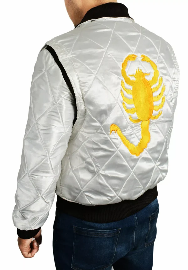 Scorpion White Bomber Drive Jacket - Image 5