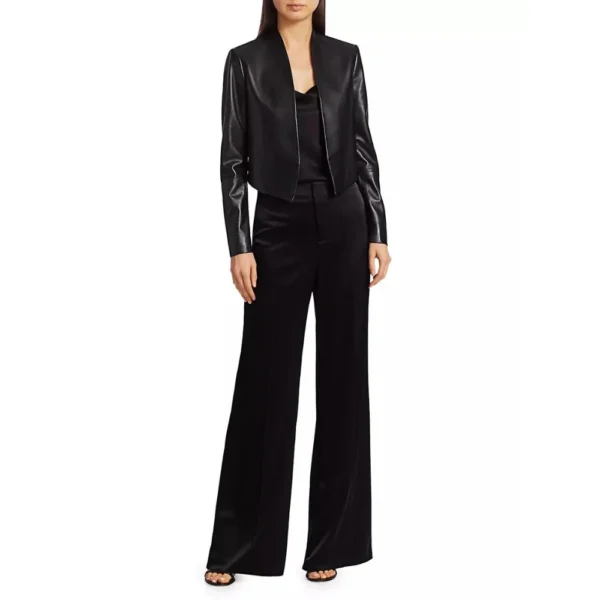Emily Women Black Leather Jacket - Image 4