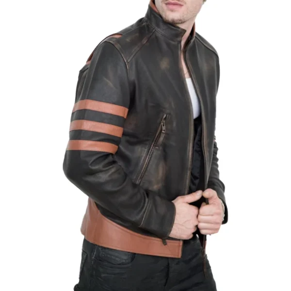 X Men Origins Wolverine Leather Jacket - Image 4