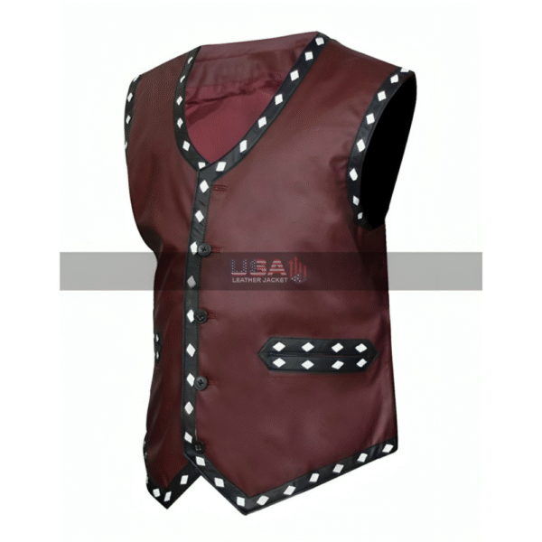 Warriors Skull Leather Vest - Image 2