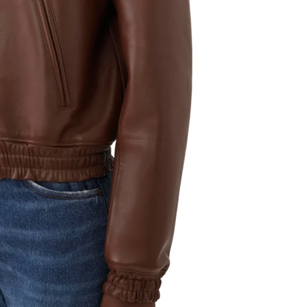 Womens Brown Short Blouson Jacket - Image 6